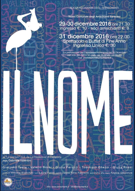 Il Nome, Spettacolo teatrale, Nuova Accademia Degli Arrischianti