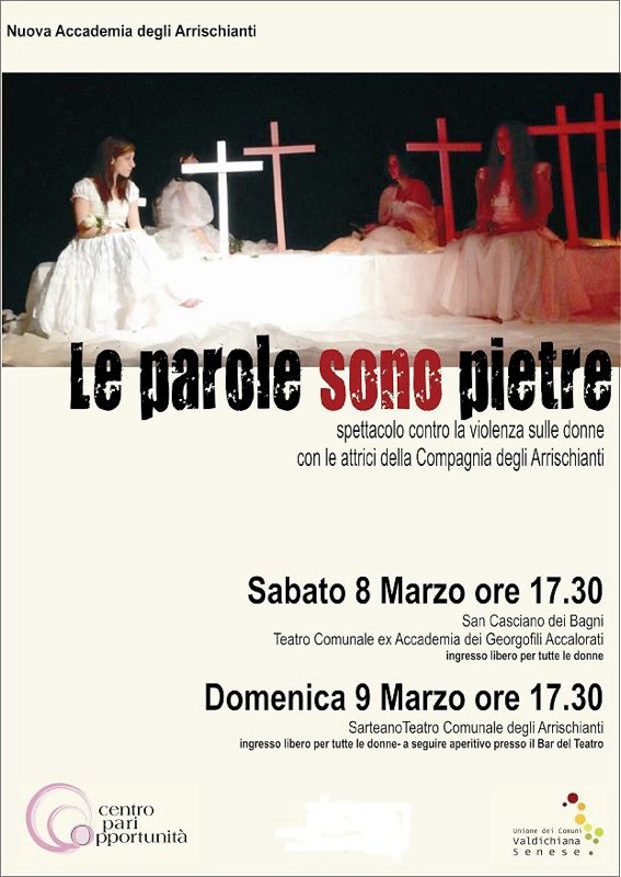 Le parole sono pietre, spettacolo teatrale a Sarteano
